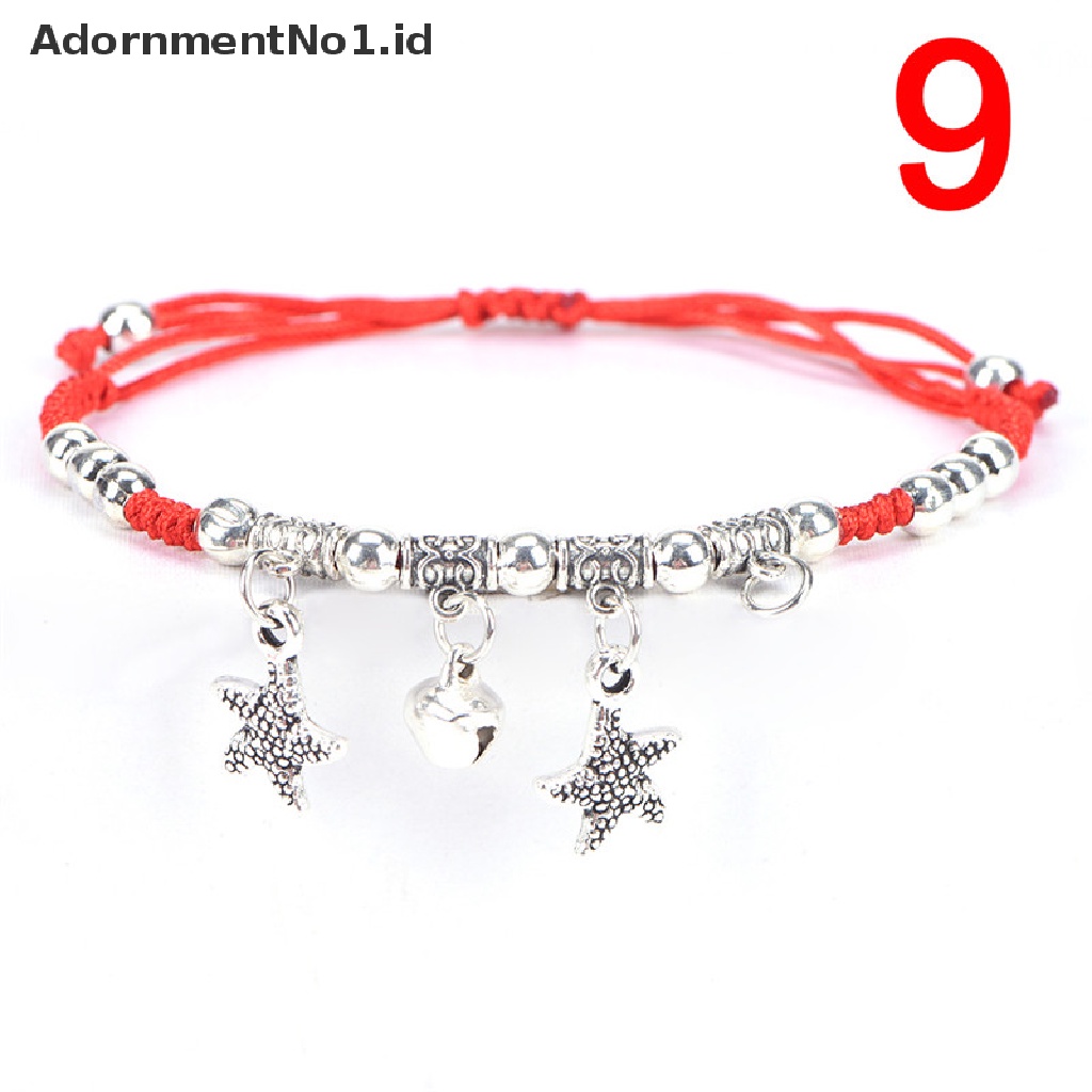 [AdornmentNo1] Fashion Wanita Beruntung Buatan Tangan Tali Anyaman Paduan Adjustable Gelang Bangle [ID]