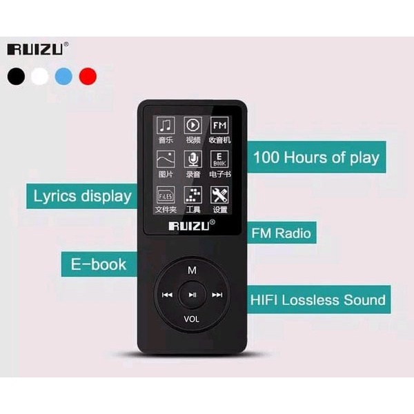 ipod ruizu x02 mp3 player 8 gb hifi voice recorder digital audio player