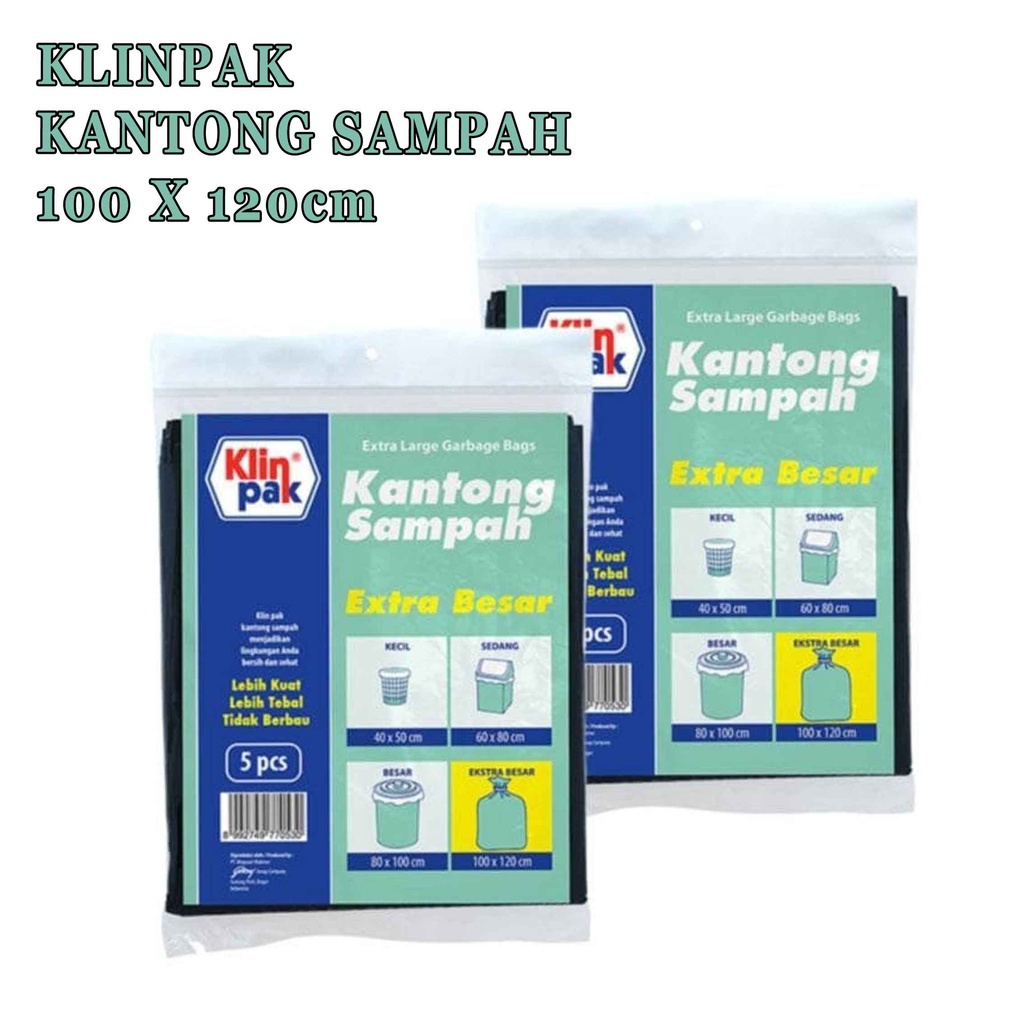 kantong exstra besar* kantong plastik sampah* klinpak 100x120cm