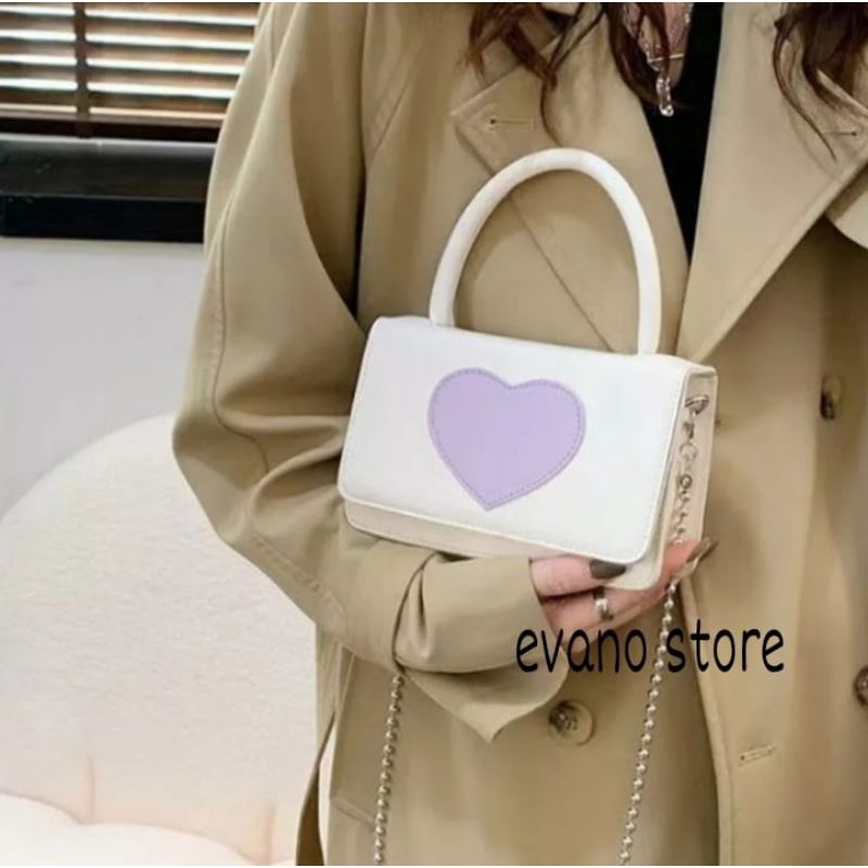 LOVE BAG TAS SELEMPANG MINI/TAS PESTA SLING BAG/TAS WANITA TALI RANTAI