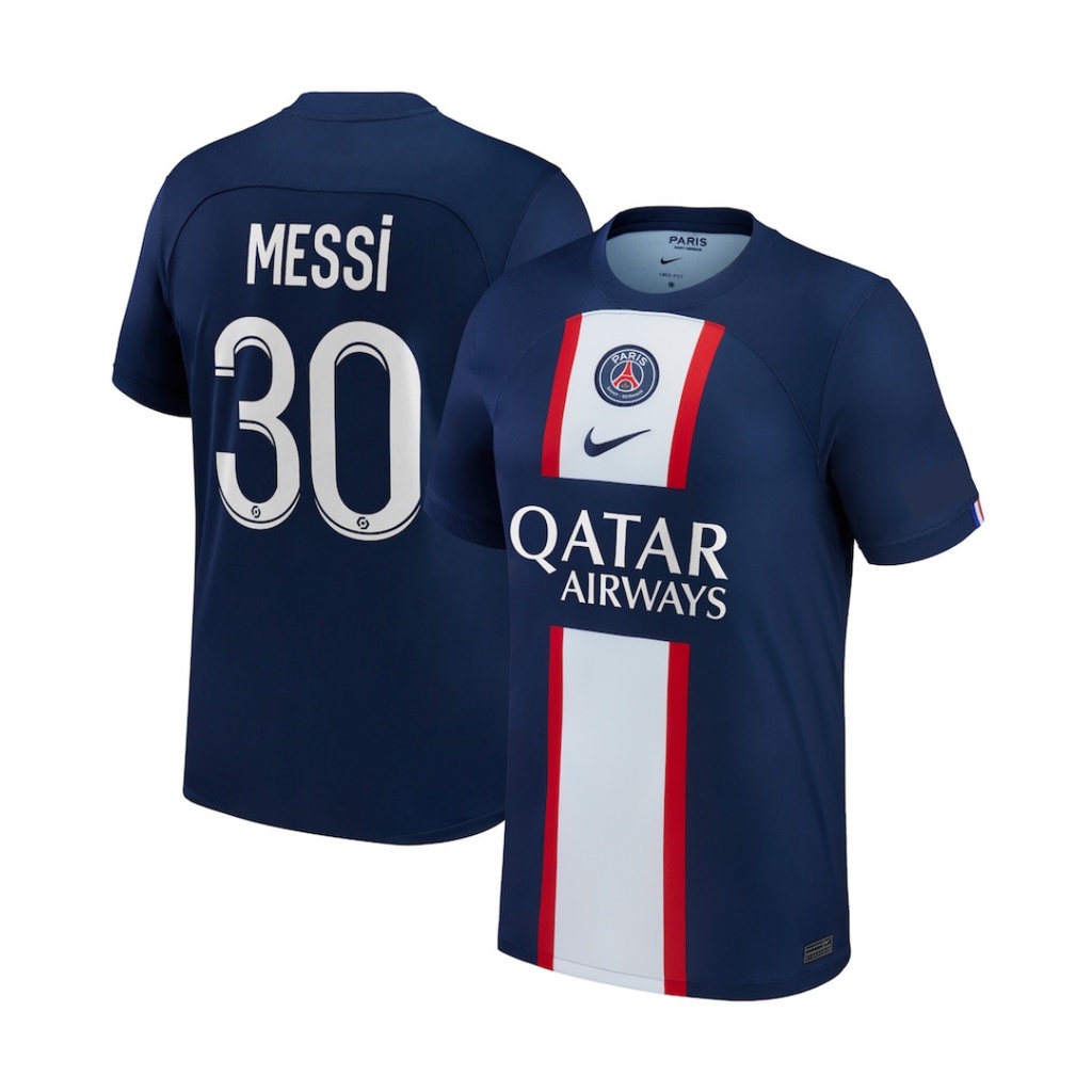 Kaos sepak bola pria jersey football klub baju atasan dewasa t-shirt seragam outfit club olahraga kostum futsal pakaian sports apparel psg messi navy