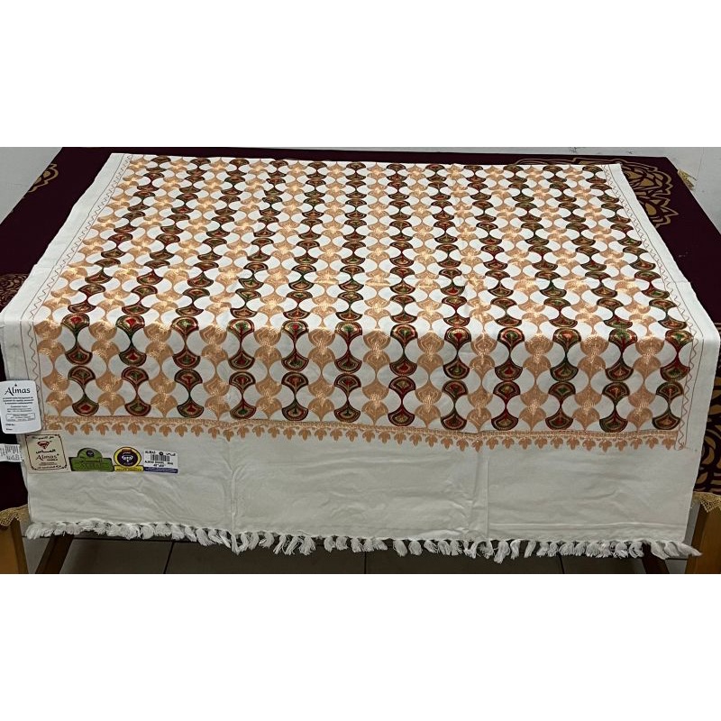 SORBAN KASHMIRI ALMAS aldafeda  SULAM SURBAN IMAMAH BORDIR WARNA WARNI TENUN