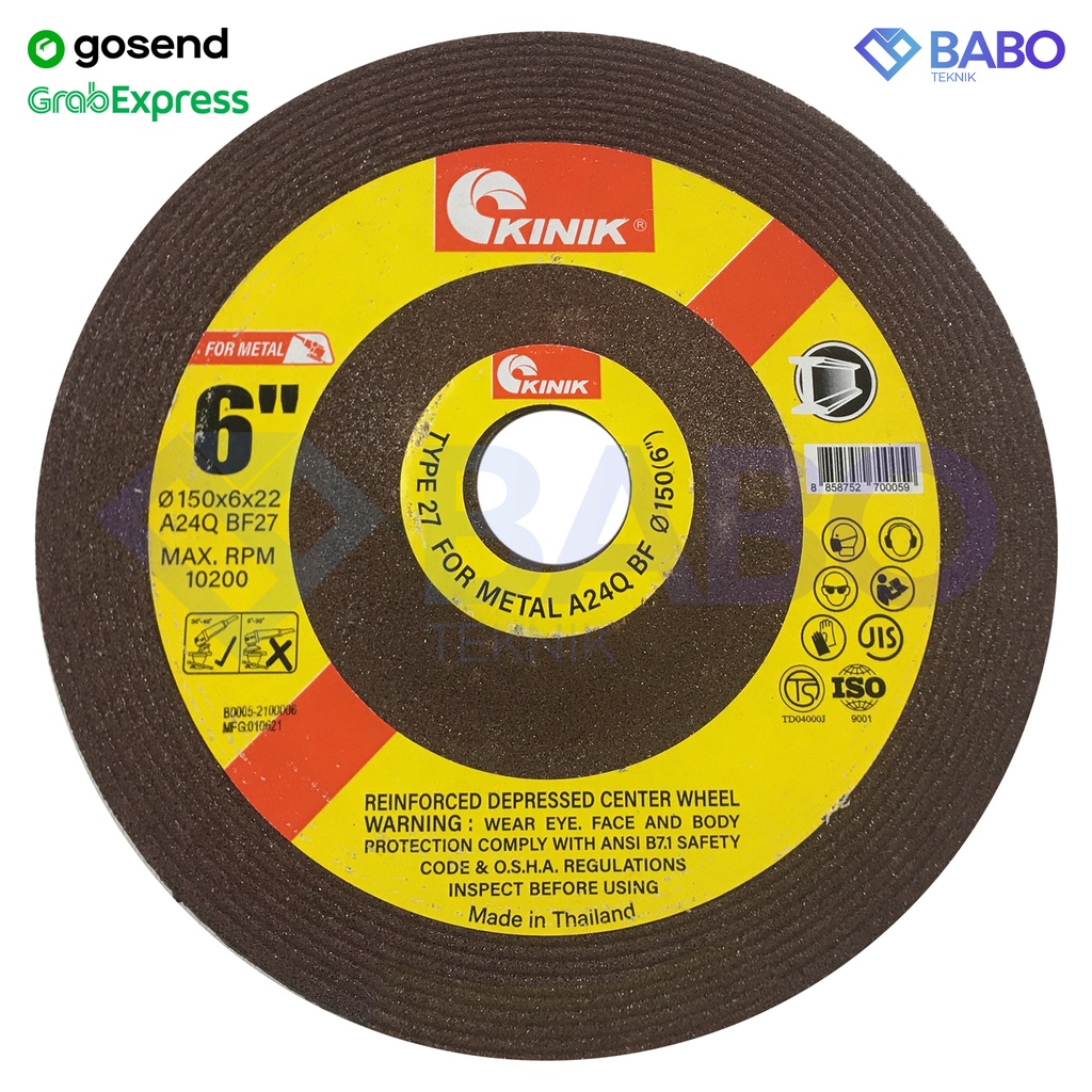 Batu Gerinda Poles 6" - Batu Gerinda Slep Kinik 150x6