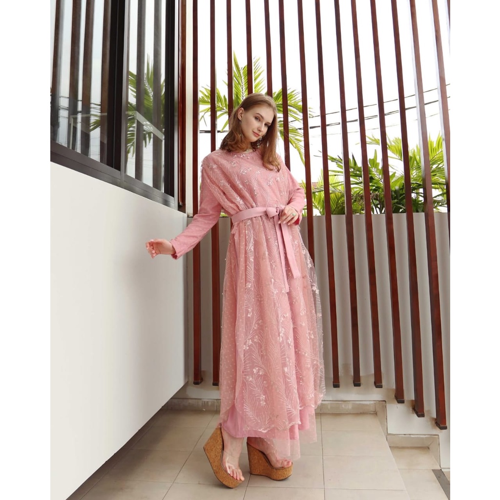 MAXY GRAYSON FASHION PAKAIAN WANITA DRESS GAMIS MAXI GAUN BRUKAT TILE MR