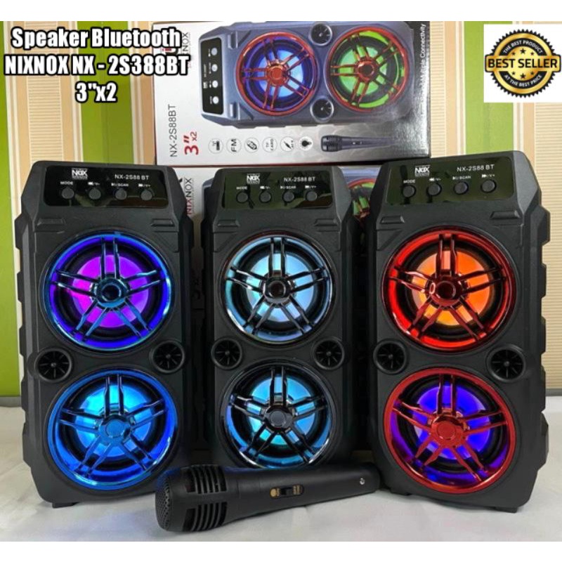 Speaker Bluetooth Karaoke Plus Mic Speaker Portable