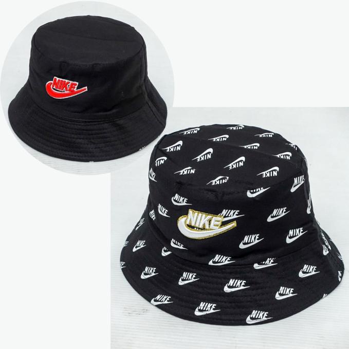 Topi Bucket Hat Nike Import Mirror / Bucket Hat Bolak Balik