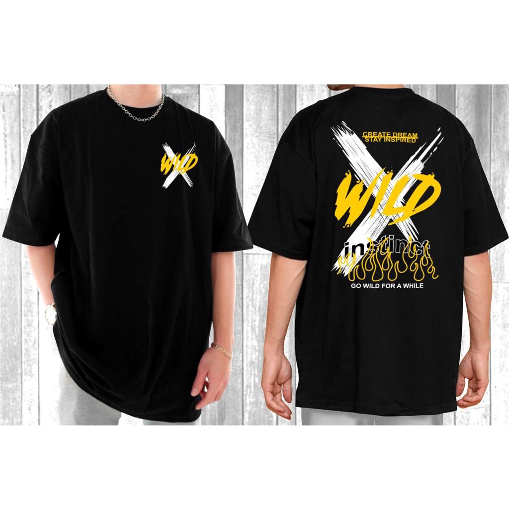 Kaos Polos OVERSIZED Baju Pria OVERSIZED Baju Polos Pria WILD OS030 RYZB