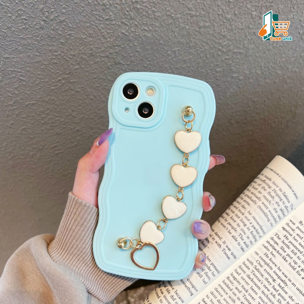 GC05 SOFTCASE GELOMBANG RANTAI LOVE FOR OPPO A3S A1K A5S A7 A11K A12 A15 A16 A55 A17 A17K A31 A8 A37 NEO 9 A39 A57 A9 A5 A52 A92 A53 A33 2020 A54 A55 A57 2022 A77S CS5244