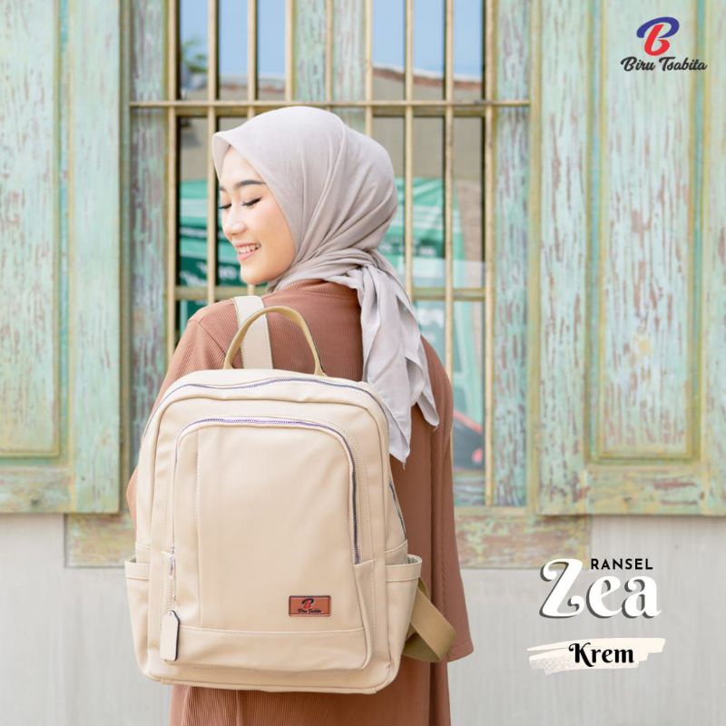 Biru Tsabita Ransel Zea Tas Laptop Anti Air Pria Wanita