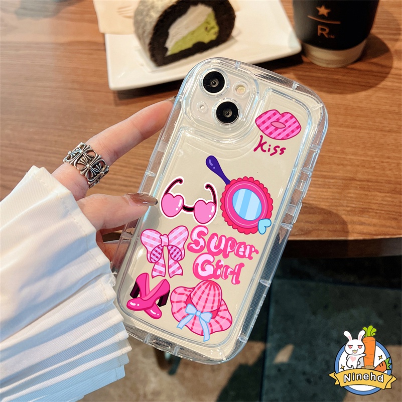 Soft Case Silikon Bening Desain Lnes Lipstick Sabun Tahan Gores Untuk iPhone 14 13 12 11 Pro Max X Xr Xs Max 8 7 6 6s Plus Se20