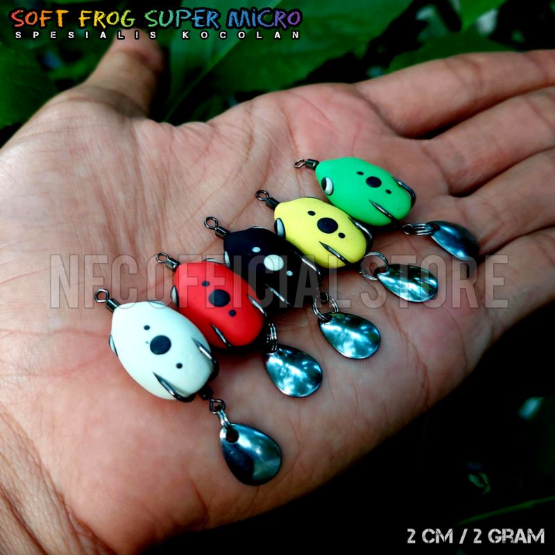 Soft frog mini 2 cm 2 gram SUPER MICRO Spesialis Kocolan, Beresiko panen STRIKE