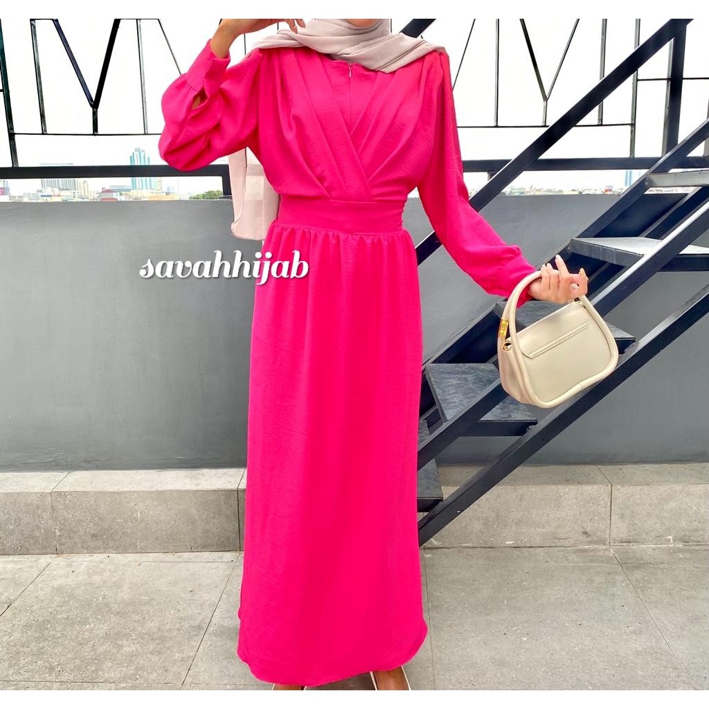 GAMIS THERESA/GAMIS WANITA/DRESS MUSLIM FREE BELT