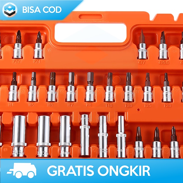 SOCKET WRENCH PAS 53IN1 SET KUNCI PAS FULL LENGKAP 53PCS BY TAFFWARE