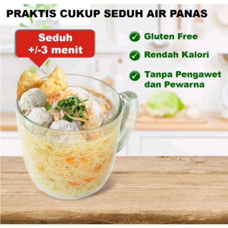 Bihunku Seduh Bakso Bihun Instant Bihun Gelas Netto - 24gr