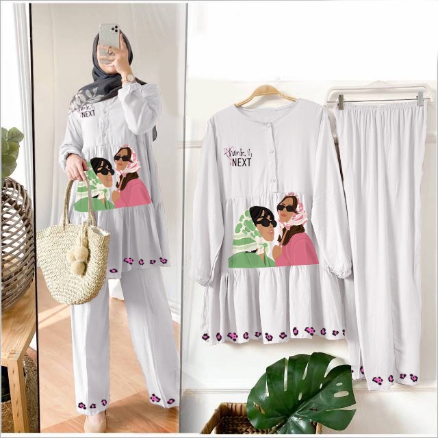 Dena Set Tunik Wanita Dailywear Thankyou Nextt oneset basic