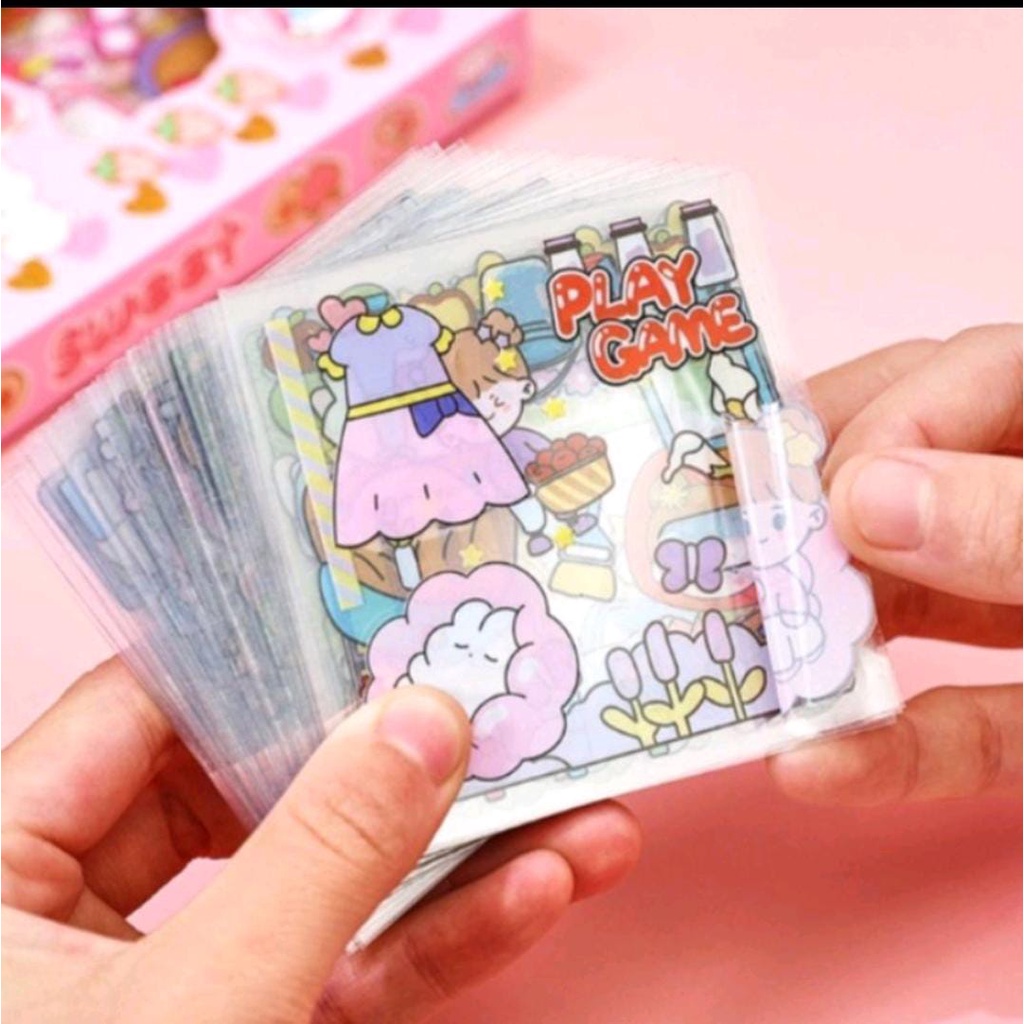 Stiker BOX Lucu Motif Kartun ISI 100