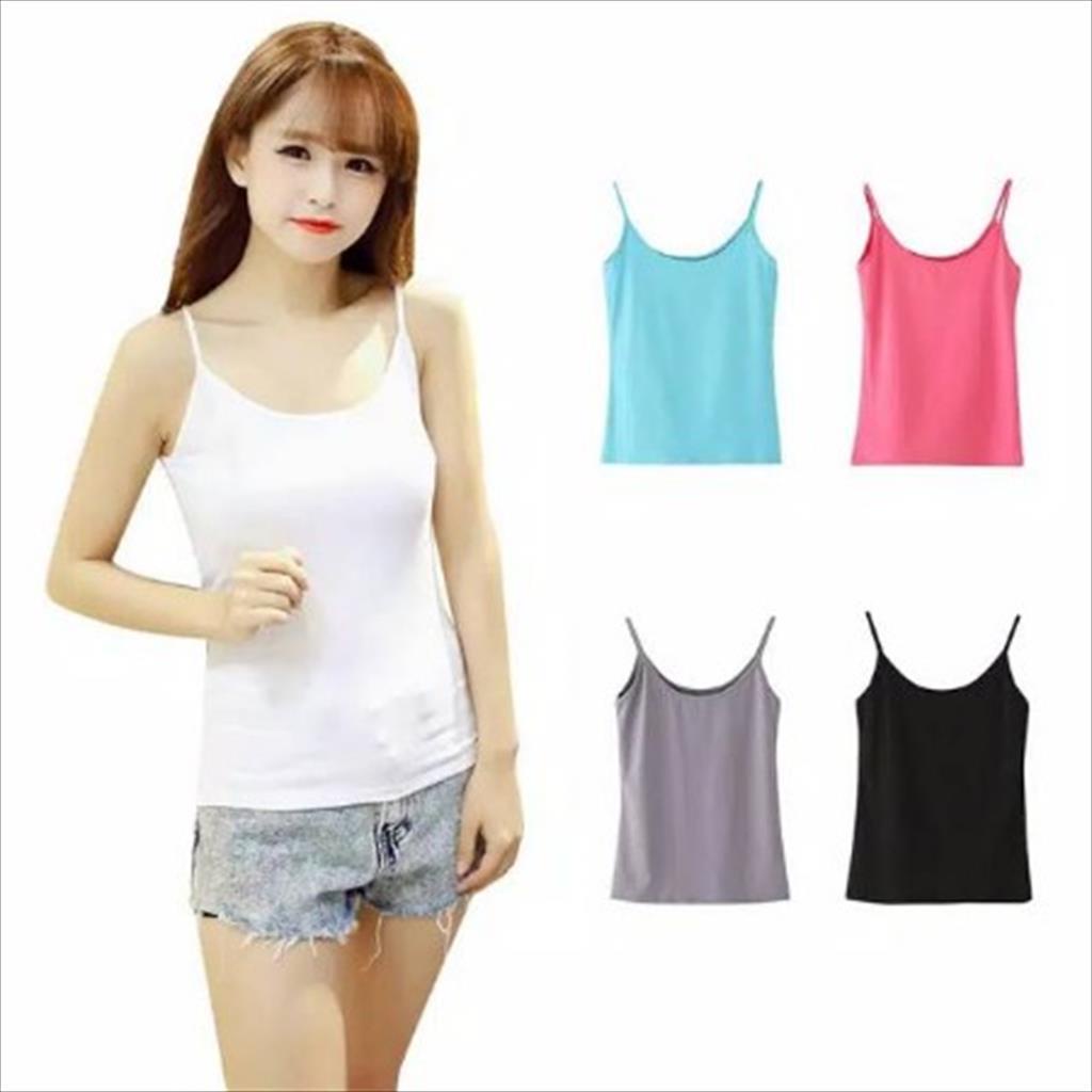 MJS 185 Singlet Top Basic Tank Top Premium Simple  Dewasa Tali Kecil Daleman wanita Ekonomis