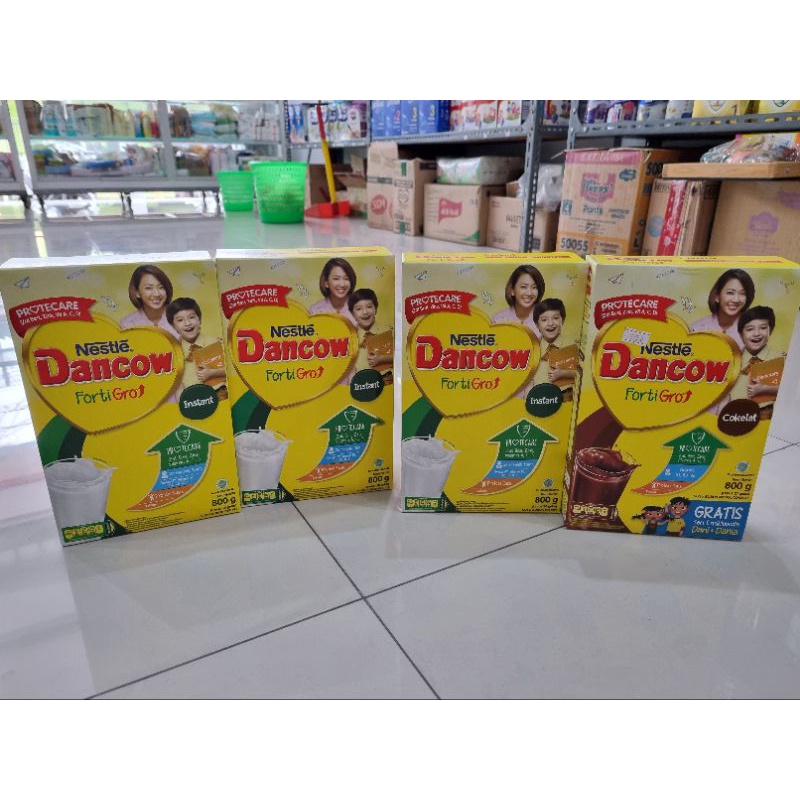 susu afkir dancow fortigro instant 800 gram (harga 4 kotak sekaligus)