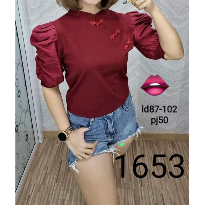 WAJIB TANYA STOCK DULU blouse Imlek atasan merah atasan Shanghai atasan sincia baju imlek baju Shang