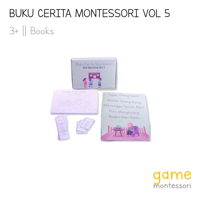 

Montessori Language Buku Cerita Montessori Seri Merah Muda Vol 1