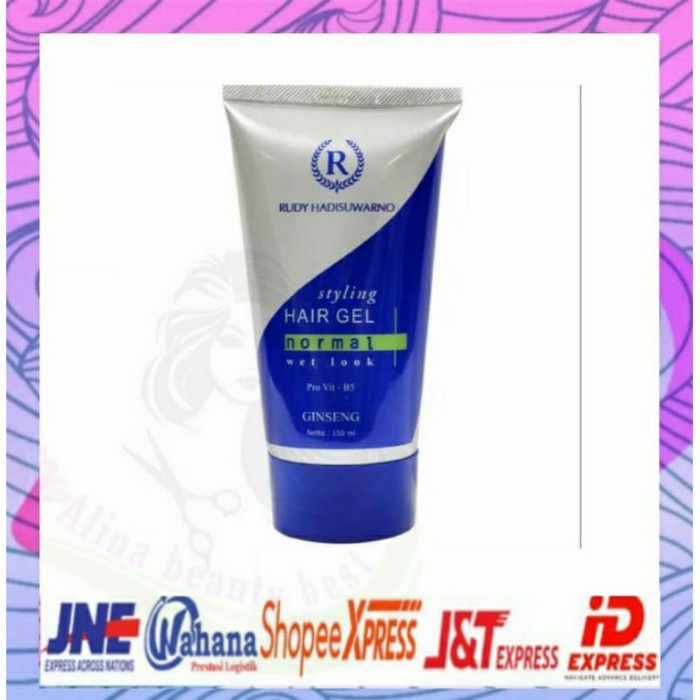 [COD] Rudy Hadisuwarno Styling Hair Gel Strong Wet Look Normal 150 Ml - Perlengkapan Alat Kecantikan