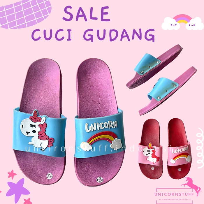 SALE SANDAL UNICORN ANAK DEWASA CUCI GUDANG