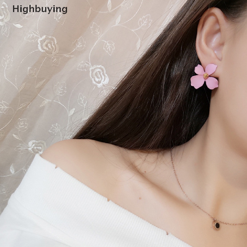 Hbid Anting stud Bentuk Bunga Desain Korea Musim Panas Manis Tidak Teratur fashion Perhiasan Glory