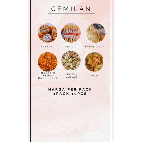 CEMILAN MURAH/ANEKA CEMILAN PEDAS/PAKET USAHA CEMILAN MURAH