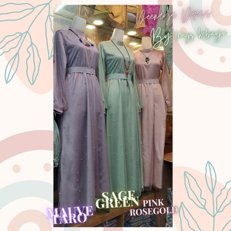 Bridesmaid Dress Kondangan Muslim / Sage Green Mauve Taro Pink Rosegold