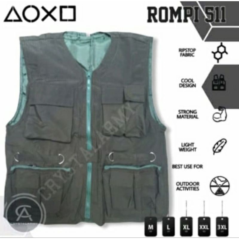 COD ROMPI TACTICAL AUTDOOR MULTIFUNGSI ROMPI OUTDOOR/ROMPI LAPANGAN/VEST PRIA