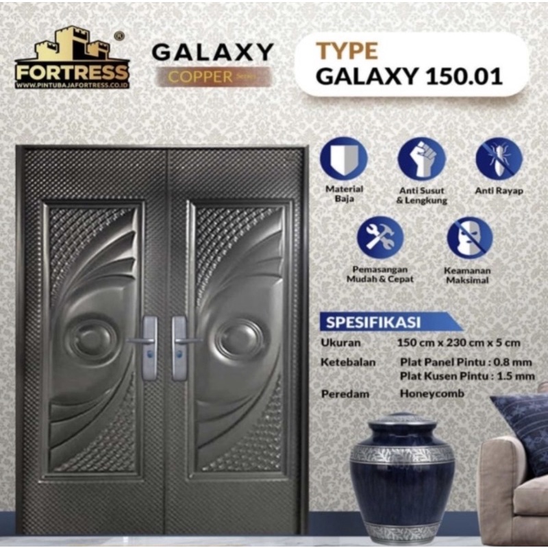 Pintu Baja Utama Fortress Type Galaxy 150 Series Premium Quality