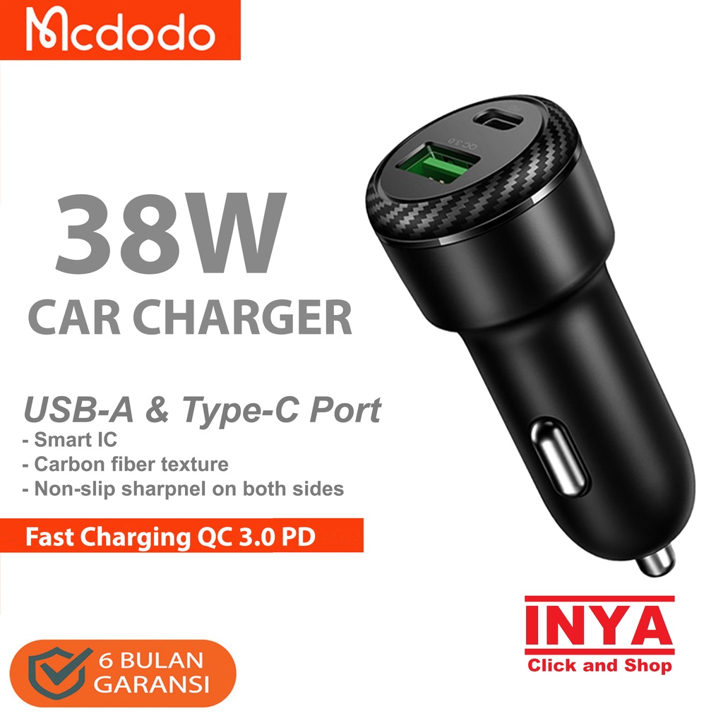 CHARGER MOBIL 38W MCDODO CAR CHARGER CC-5970 - Dual Port