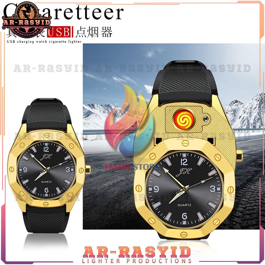 BISA COD! Korek Api USB Elektrik Jam Watch Zhauheng Lighter ZH-381 2042