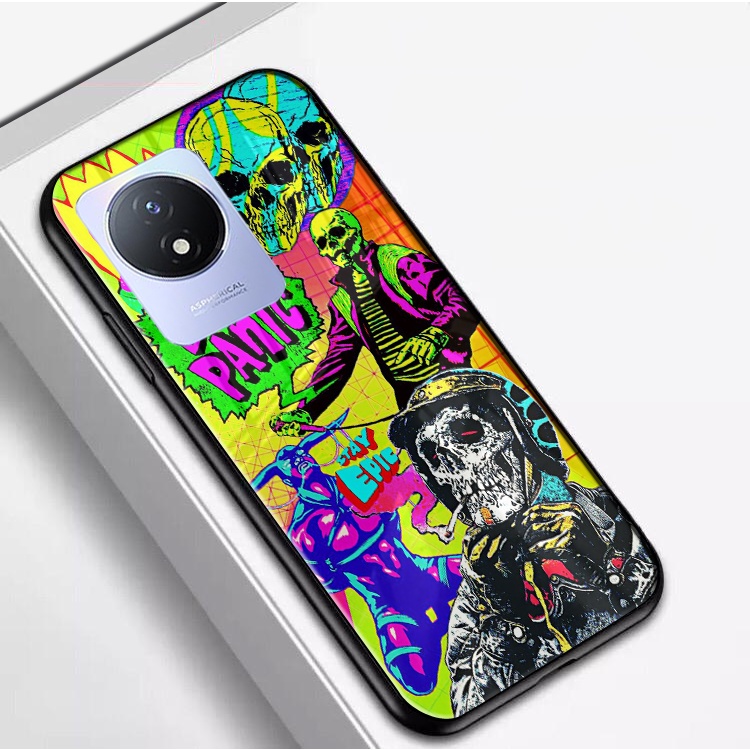 (Q35) Softcase Vivo Y02 - Softcase Kaca Vivo Y02 - Case Aesthetic Vivo Y02 - Case keren Vivo Y02 - C