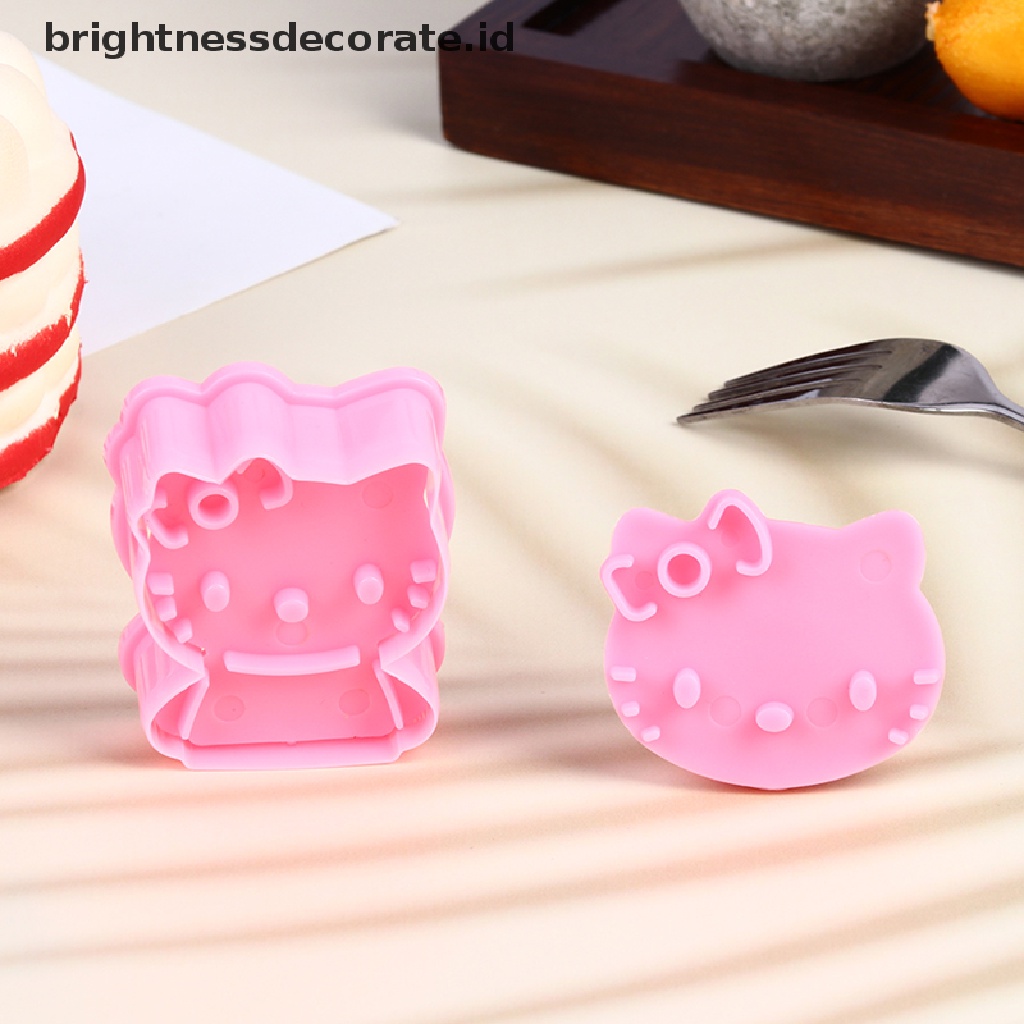 [Birth] Kt Bentuk Kucing DIY Sandwich Mold Cutter Little Kitty Cat Shape Sandwich Mold Bread Cake Mold Maker Alat Dessert Sarapan Dapur Rumah [ID]