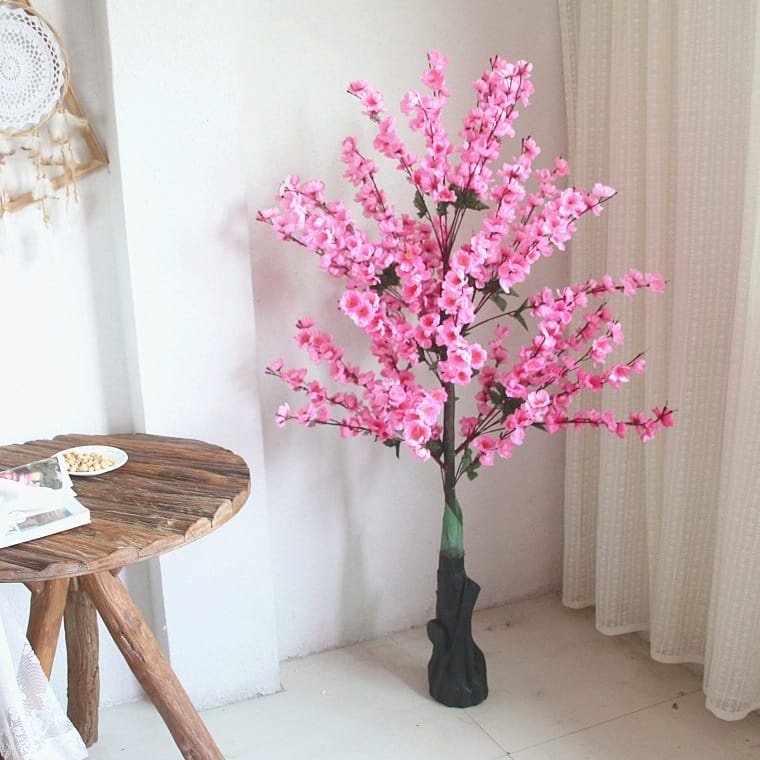 Bunga Sakura Hias Dekorasi Imlek 2023 Sincia Pohon Mei Hua Mei Hwa Artificial Pohon Sakura Pink