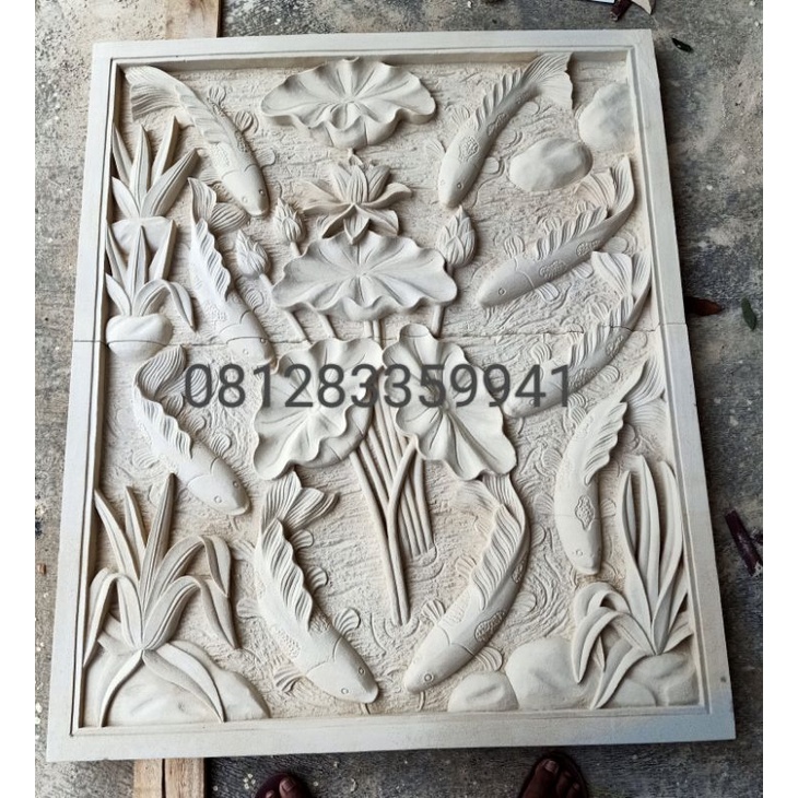 Batu Ukir Dinding, Dekorasi Rumah, Ukiran Pilar Rumah, Relief Batu Alam Dinding