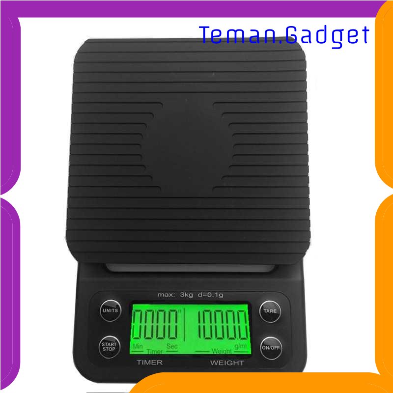 TG - DPR Taffware Digipounds Timbangan Dapur Timer 3kg Akurasi 0.1g - NS-CF1