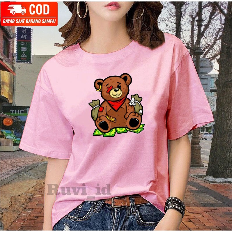 Ruvi_id-KAOS DISTRO / BELI 3 GRATIS HEADSET EXTRA BAS / KAOS TEDDY BEAR HITS VIRAL / KAOS WANITA  / KAOS PRIA / KAOS WANITA KOREAN STYLE / KAOS IMPORT / KAOS OBLONG / BLUS / T-SHIRT / ATASAN KEKINIAN / KAOS KATUN COMBED / KAOS OVERSIZE / KAOS MURAH
