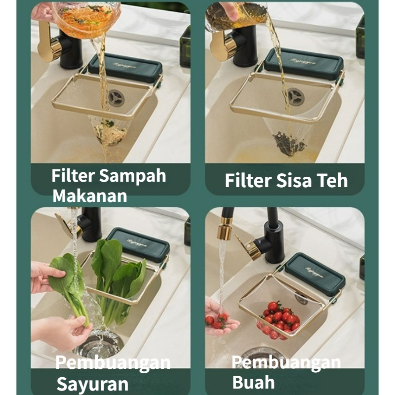 【100PCS Jaring Filter】Rak Filter Wastafel Lipat / Saringan Makanan Wastafel / Rak Filter Untuk Wastafel Dapur / Sink Filter Rack Stainless