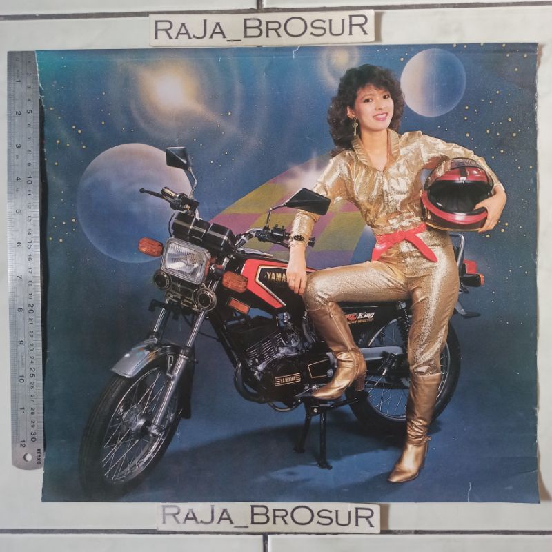 Poster brosur katalog iklan jumbo jadul lawas Yamaha RX King Cobra 1985-1987