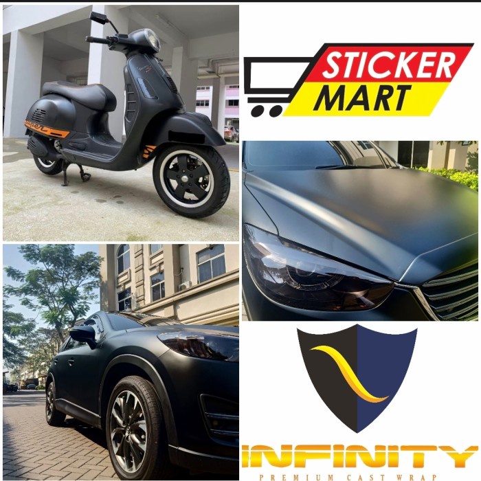 

TERLARIS | Sticker Wrap Mobil Motor Infinity Premium Black Super Matte ISM Satin
