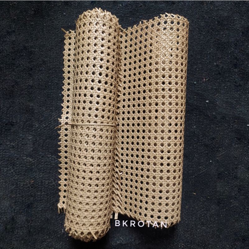 Jual Webbing anyaman rotan sintetis 2,5 mili lembaran warna natural