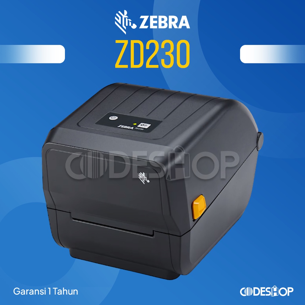 PRINTER BARCODE ZEBRA ZD-230 CETAK LABEL THERMAL SEMICOATED