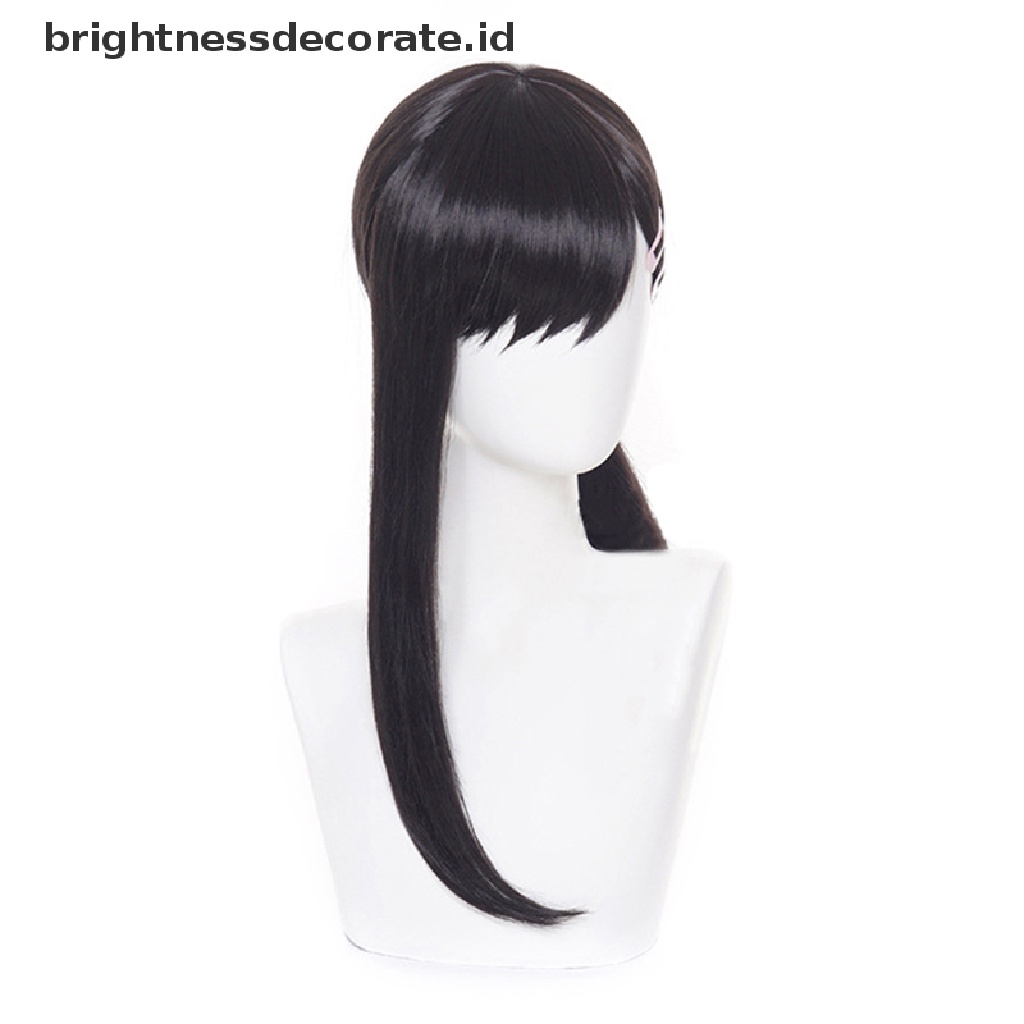 [Birth] Anime Chain Man Igashiyama Kobeni Cosplay Wig Panjang 35cm Hitam Tahan Panas Rambut Sintetis Wig Pesta [ID]