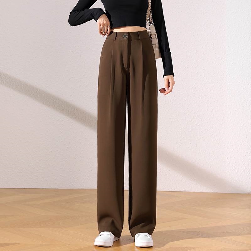 Coklat premium hight waist celana pants wanita terbaru kekinian terbaru