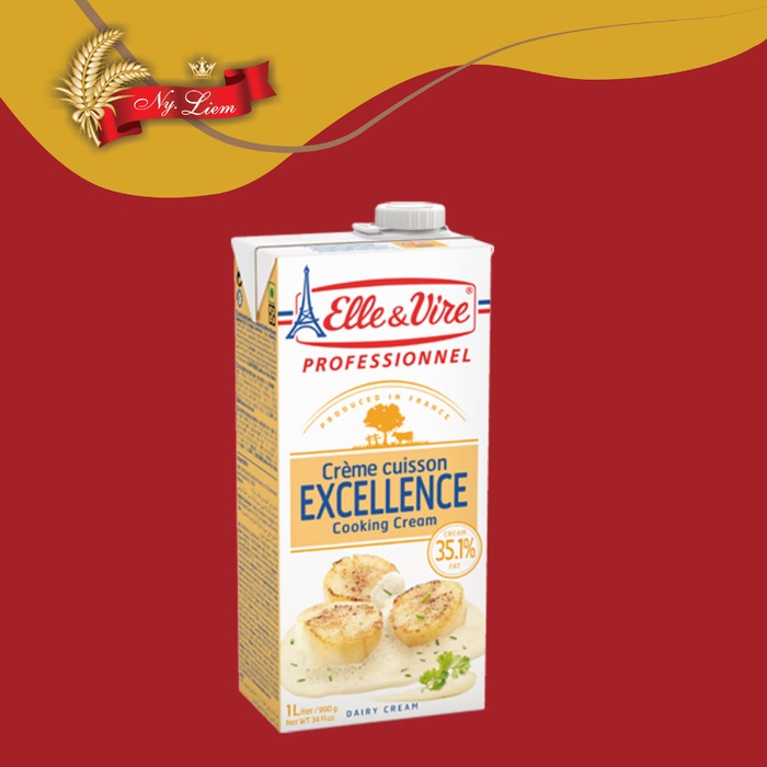 

ELLE & VIRE Excellence Cooking Cream 35%fat 1 liter (GOJEK/GRAB ONLY)