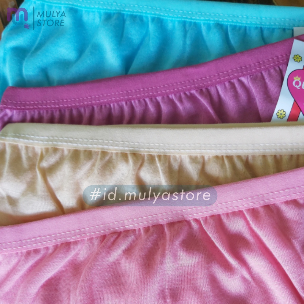 12 Pcs CD Wanita Dewasa Polos Lembut Adem Celana Dalam Perempuan High Quality TRS