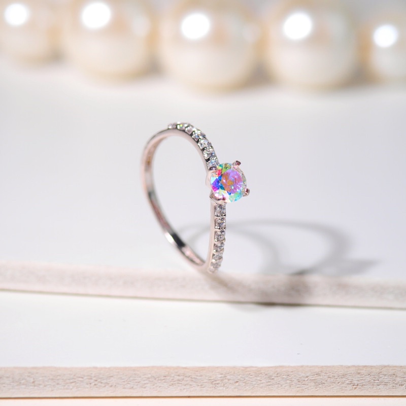 Cincin Emas Solitare Aurora Wavy - Toko Emas Gadjah