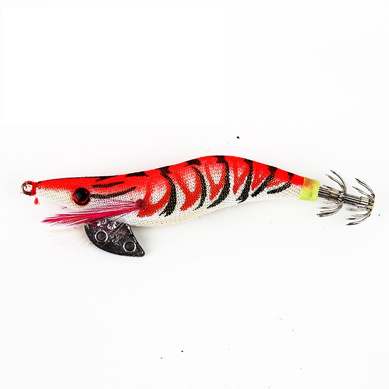 1pcs Umpan Pancing Luminous Udang Squid Jig 2.0# 2.5# 3.0# Umpan Udang Kayu Air Asin Umpan Spinner Buatan Jig Pancing Untuk Memancing Gurita